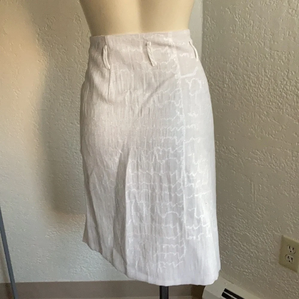 𝅺ANNETTE GORTZ cotton/linen pleated hi low  skirt SZ 34. Germany